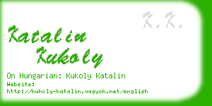 katalin kukoly business card